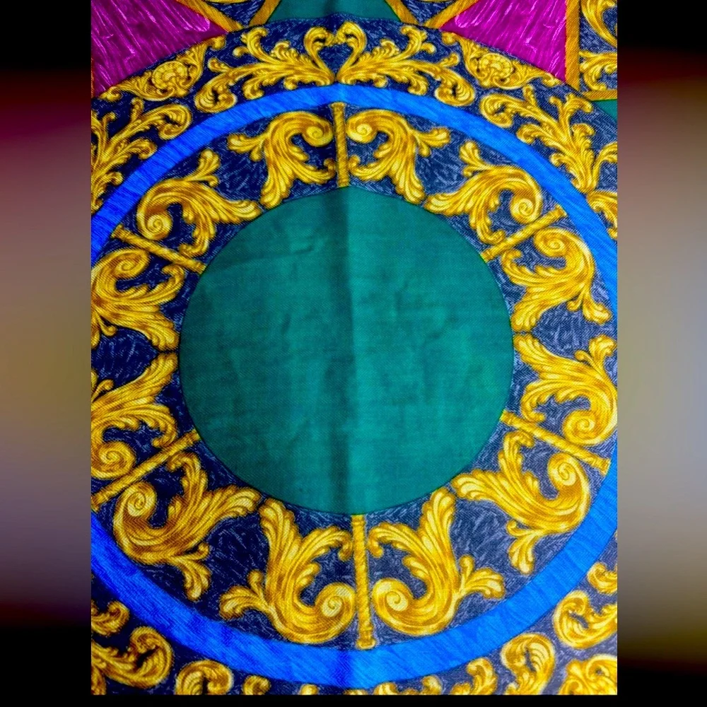 DIOR- Christian Dior large silk vibrant scarf 🧣